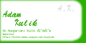 adam kulik business card